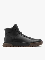 Black sporty men’s lace-up boots