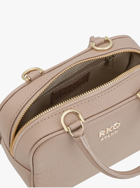 Jasnoróżowa mała torebka bowling bag