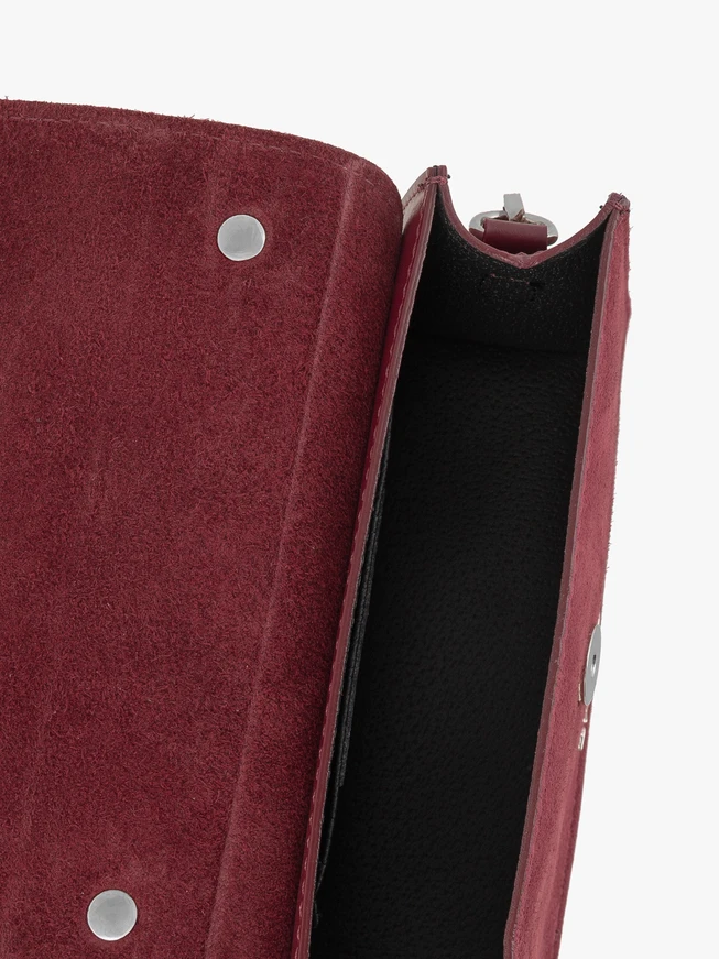 Maroon elegante Kette Handtasche