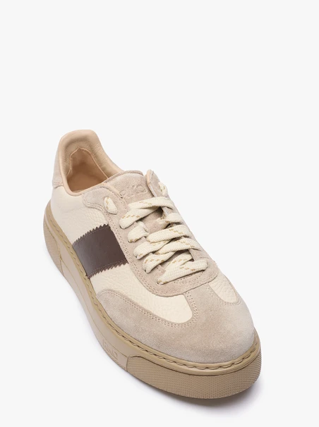Beige sporty leather shoes RKO