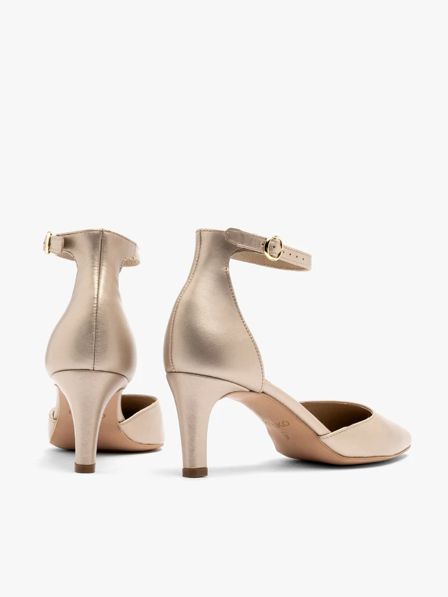 Damen-Stiletto-Pumps mit Schnallenverschluss um den Knöchel