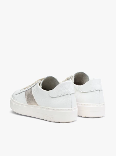 White Women’s Lace-Up Leather Shoes