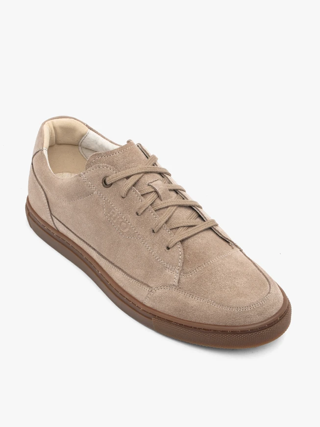 Beige Sporthalbschuhe