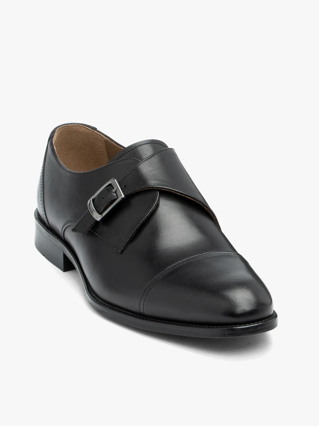 Schwarze Premium-Monks mit Schnalle