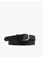 Women’s black leather belt