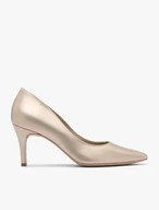 Platinum stiletto pumps