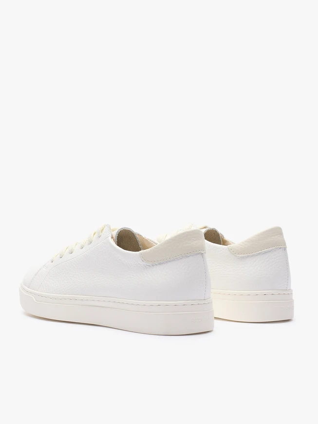 White leather women’s sneakers