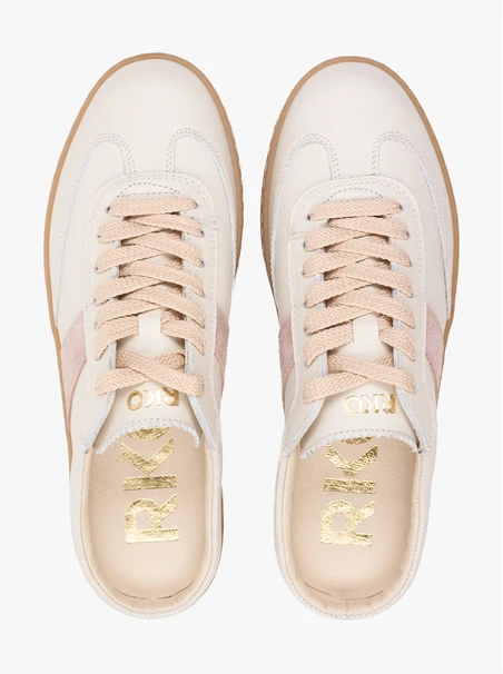 Kremowe sneakersy bez pięty