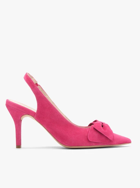 Czółenka typu slingback w kolorze fuksji