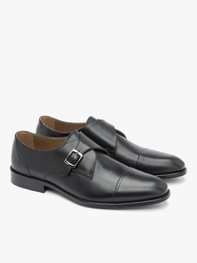 Schwarze Premium-Monks mit Schnalle