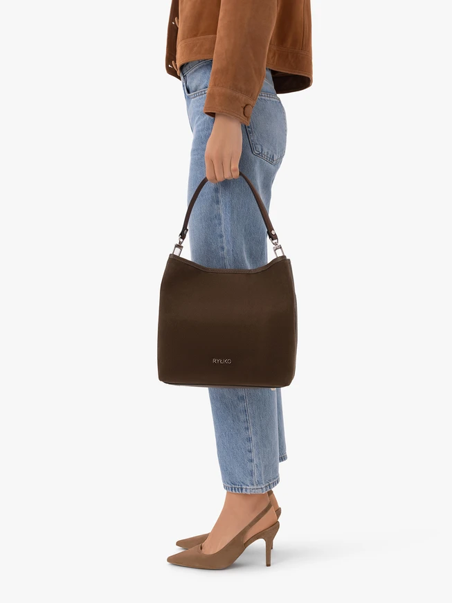 Weiche braune Handtasche