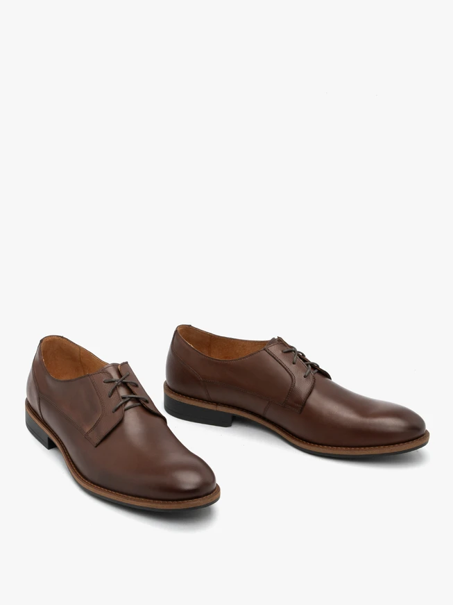 Braune Freizeit-Halbschuhe aus Leder