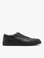 Black lace-up men’s sneakers