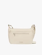 Cremefarbene Lederhandtasche
