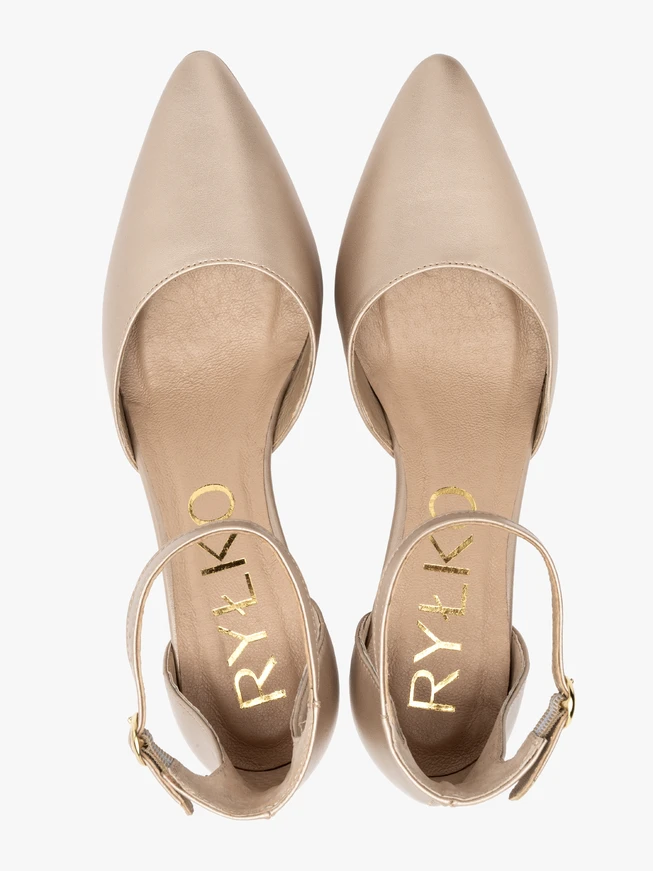 Damen-Stiletto-Pumps mit Schnallenverschluss um den Knöchel