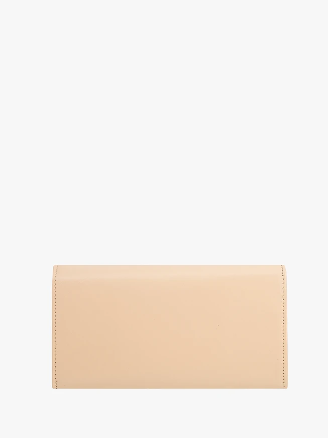 Brieftasche aus Leder in Beige