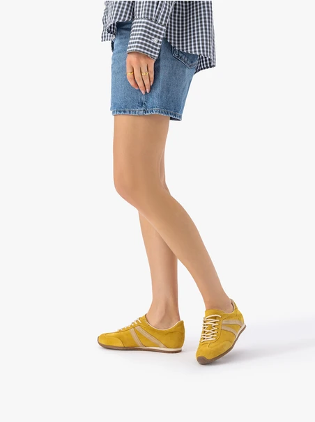 Yellow suede women’s sneakers RKO
