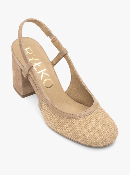 Beige Ryłko heels