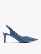 Blue slingback pumps