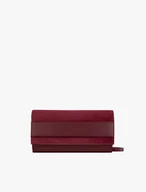 Kastanienbraune zweifarbige Ketten-Clutch-Tasche