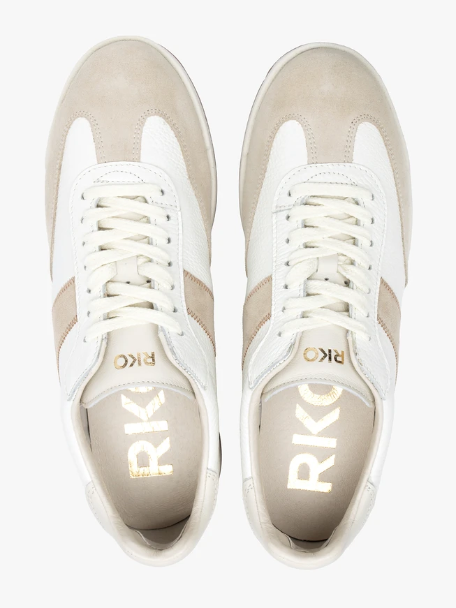 Sportliche Halbschuhe in Creme und Beige
