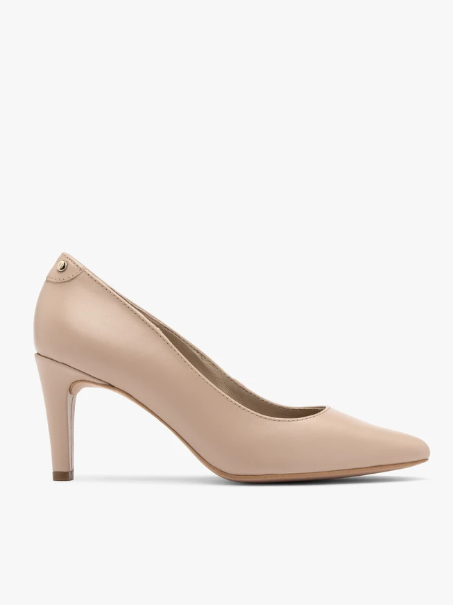 Beigefarbene Stiletto-Pumps