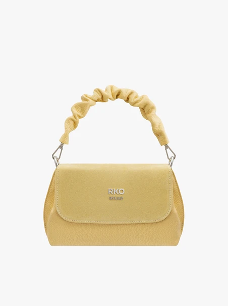 Jasnożółta torebka flap bag
