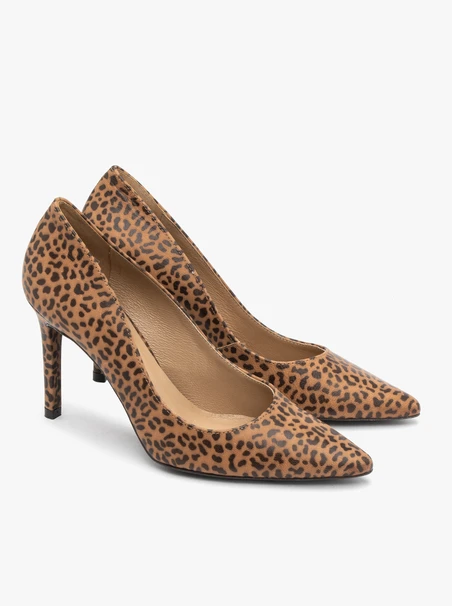 Pumps mit Leopardenmuster und hohem Stilettoabsatz