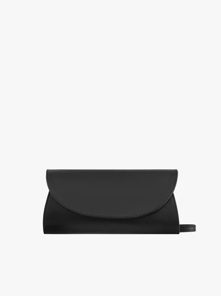 Women’s black clutch bag