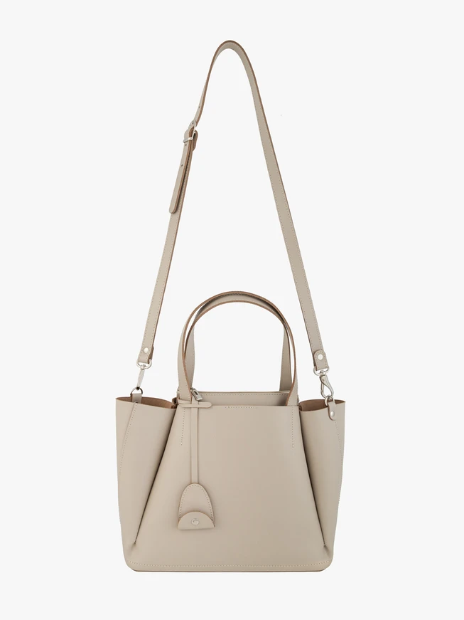 Beige große A4 Handtasche