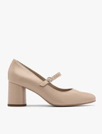 Beige pump with decorative strap