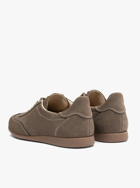 Women’s grey nubuck leather sport shoes