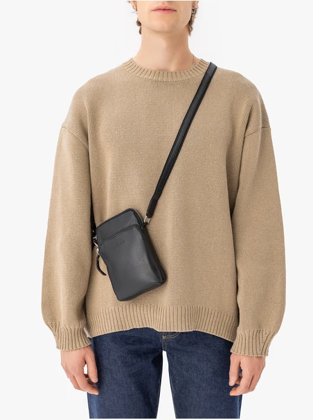 Kleine schwarze Herrentasche