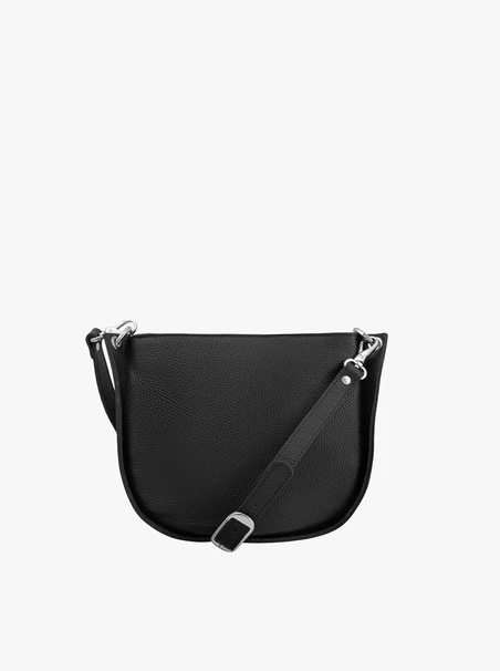 Handtasche aus schwarzem Leder und Velours