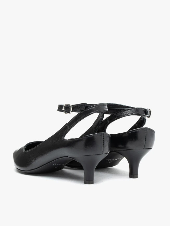 Schwarze Entenschwanz-Pumps