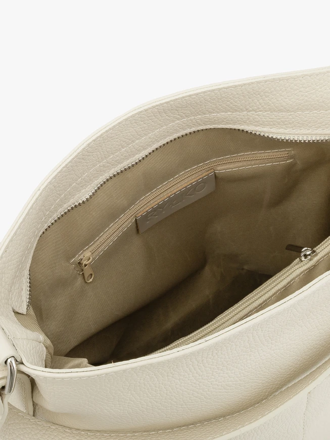 Cremefarbene Handtasche-Rucksack 2in1