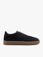 Herren Halbschuhe aus Veloursleder in Marineblau
