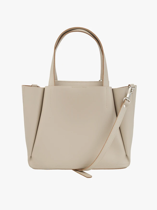 Beige große A4 Handtasche