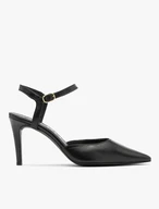 Schwarze zehenoffene Pumps für Frauen