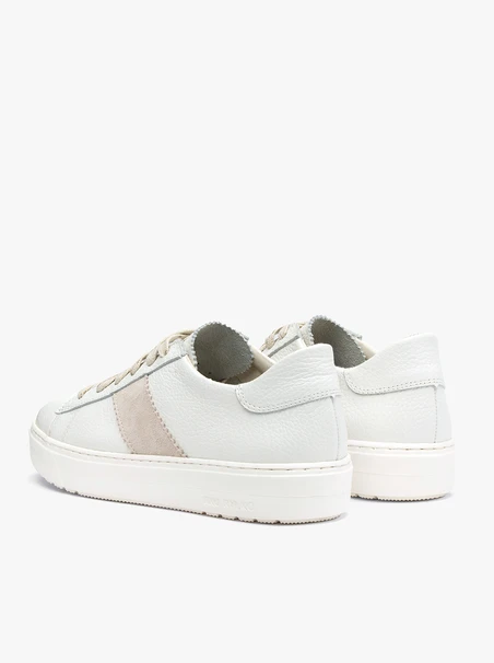 Cream Women’s Lace-Up Leather Shoes