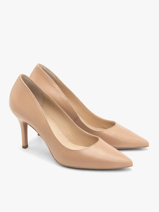 Beige stiletto pumps
