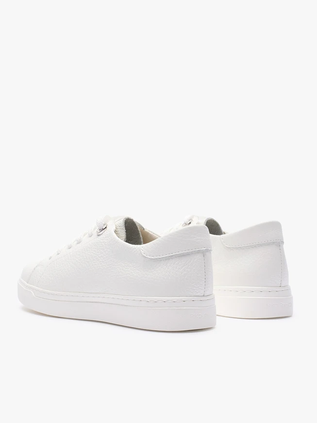 Damen Halbschuhe aus weißem Leder