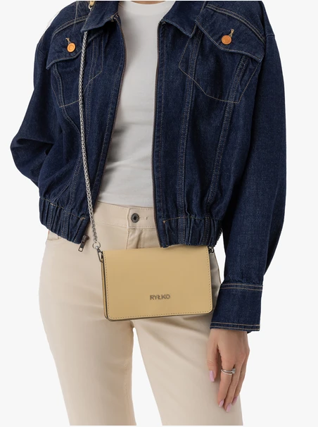 Small light-yellow handbag