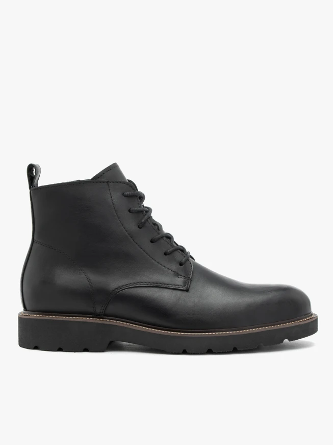 Men’s black leather boots