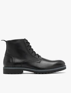 Schwarze Herrenstiefel im Casual-Stil mit Isolierung aus natürlichem Schafsleder