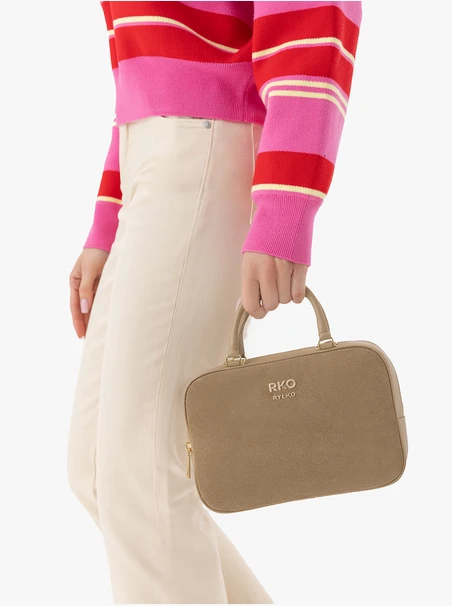 Beige bowling bag