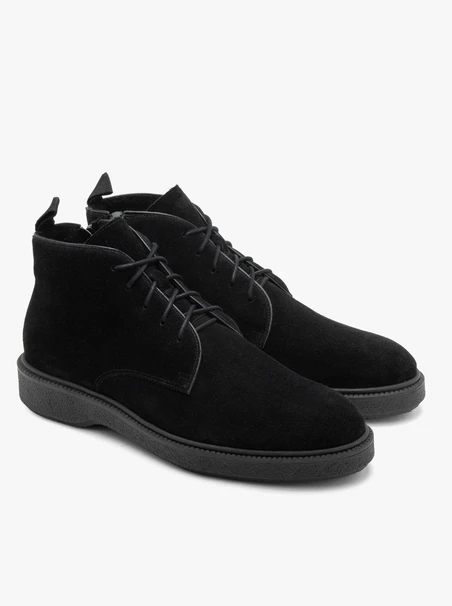Velvet casual men’s ankle boots