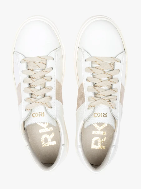 White Women’s Lace-Up Leather Shoes