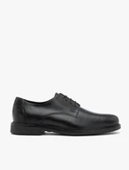 Schwarze Halbschuhe aus Leder zum Schnüren