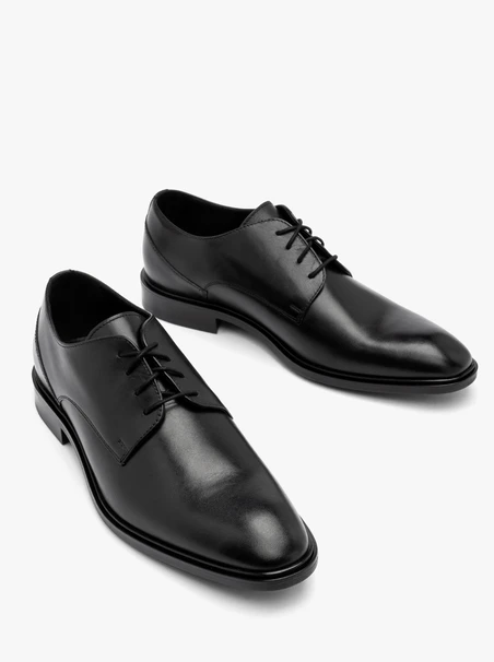 Men's black formal half shoes